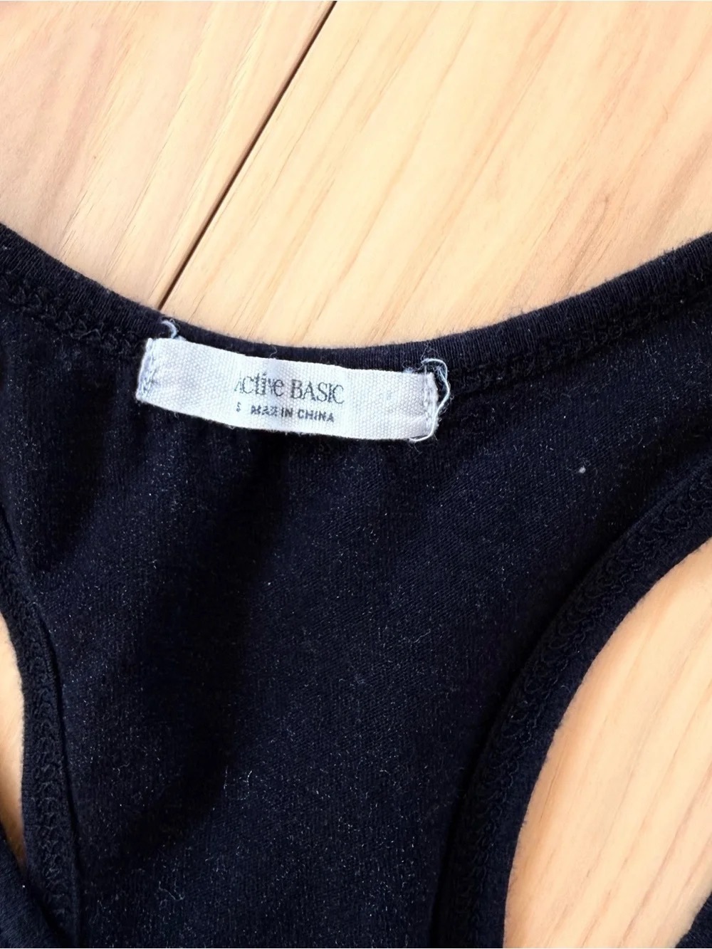 Active Basic Black Racerback Crop Tank - Picture 2 of 2